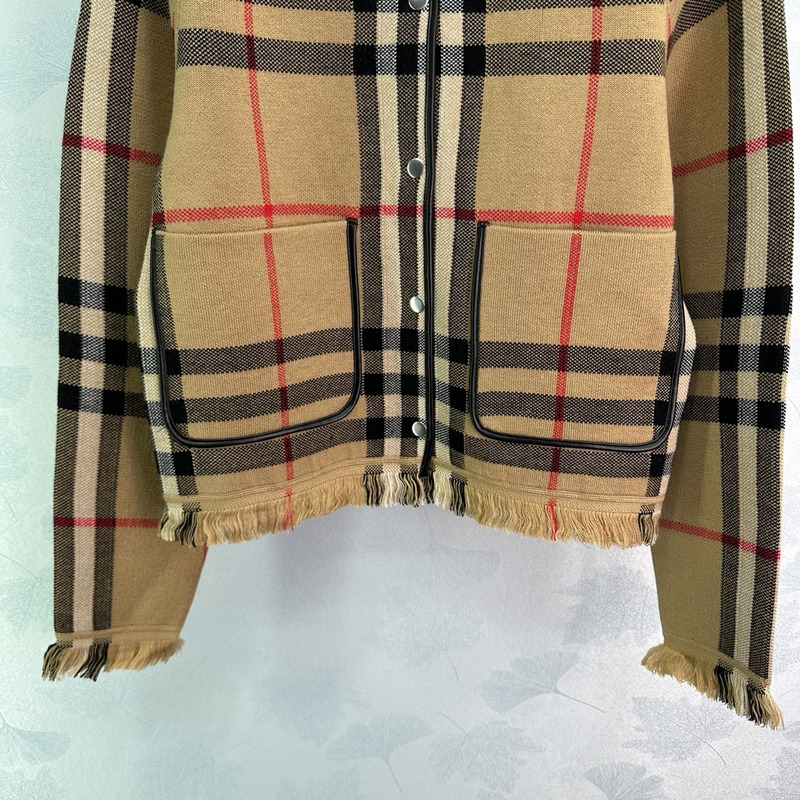 B**rry vintage-check bouclé collarless jacket