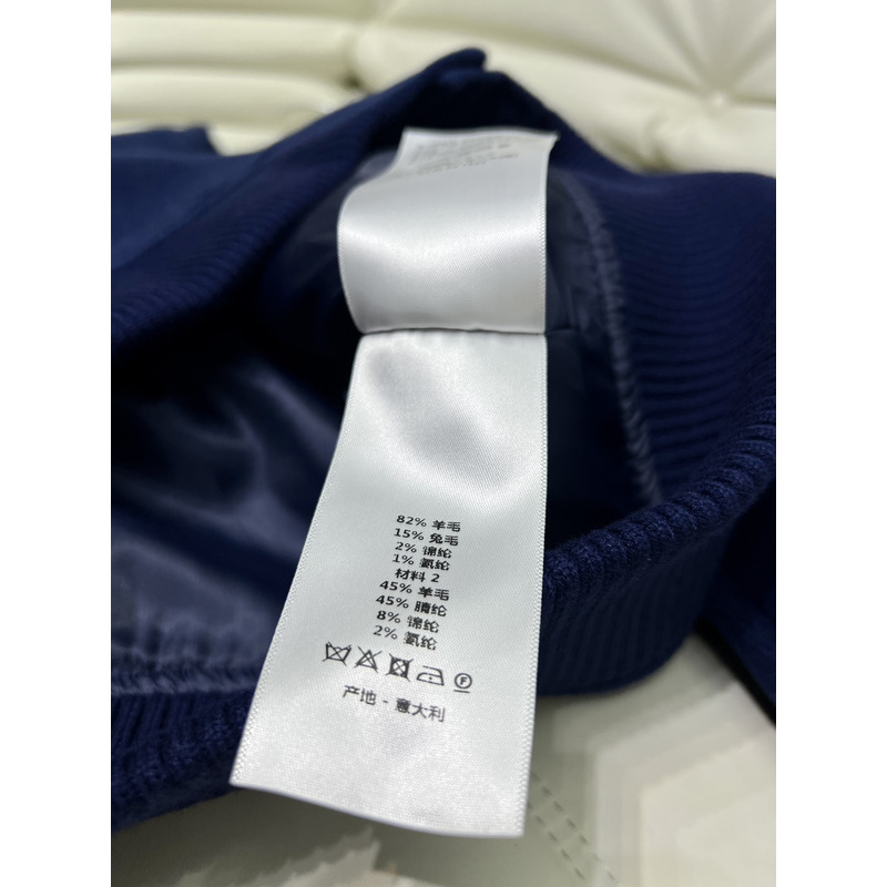 D*or bomber jacket with oversized collar dark blue