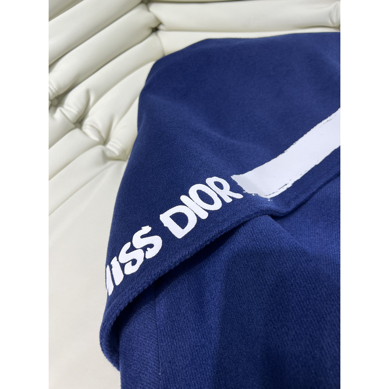 D*or bomber jacket with oversized collar dark blue