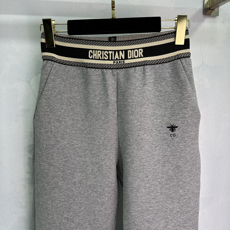 D*or ch**an D*or cd logo hoodie tracksuit in gray