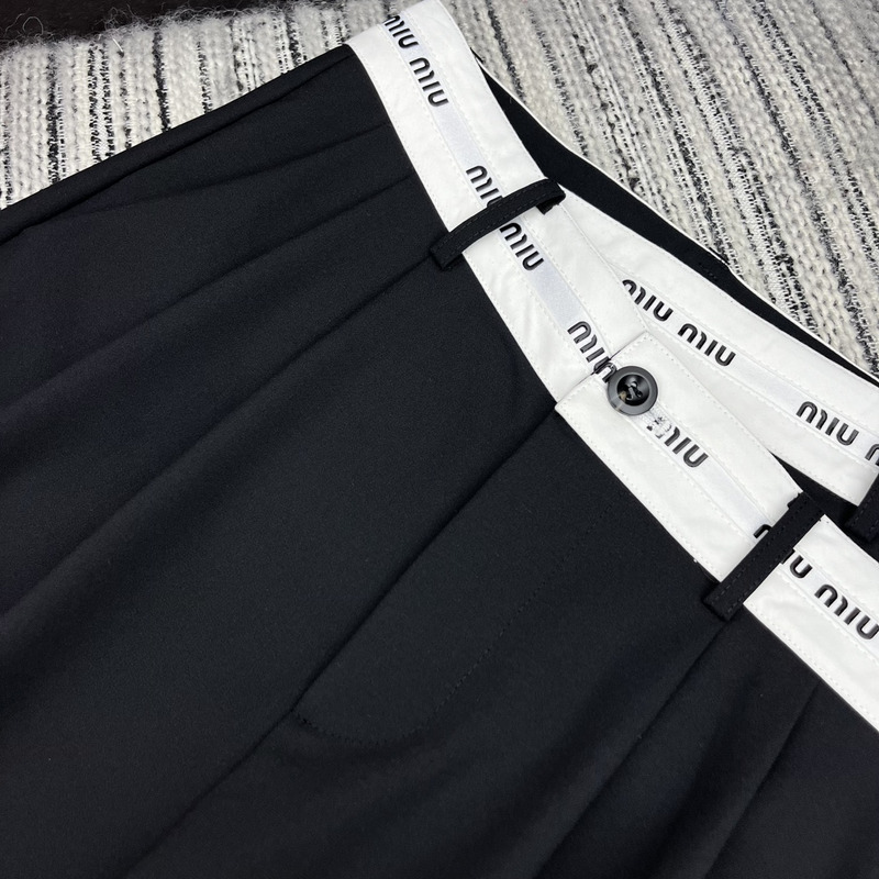Miumiu Loose Fit Pants Black