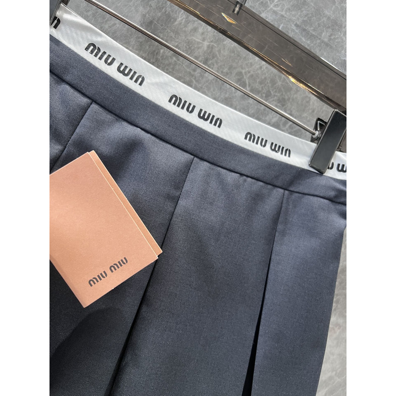 Miu Miu Miniskirt In Gray&White