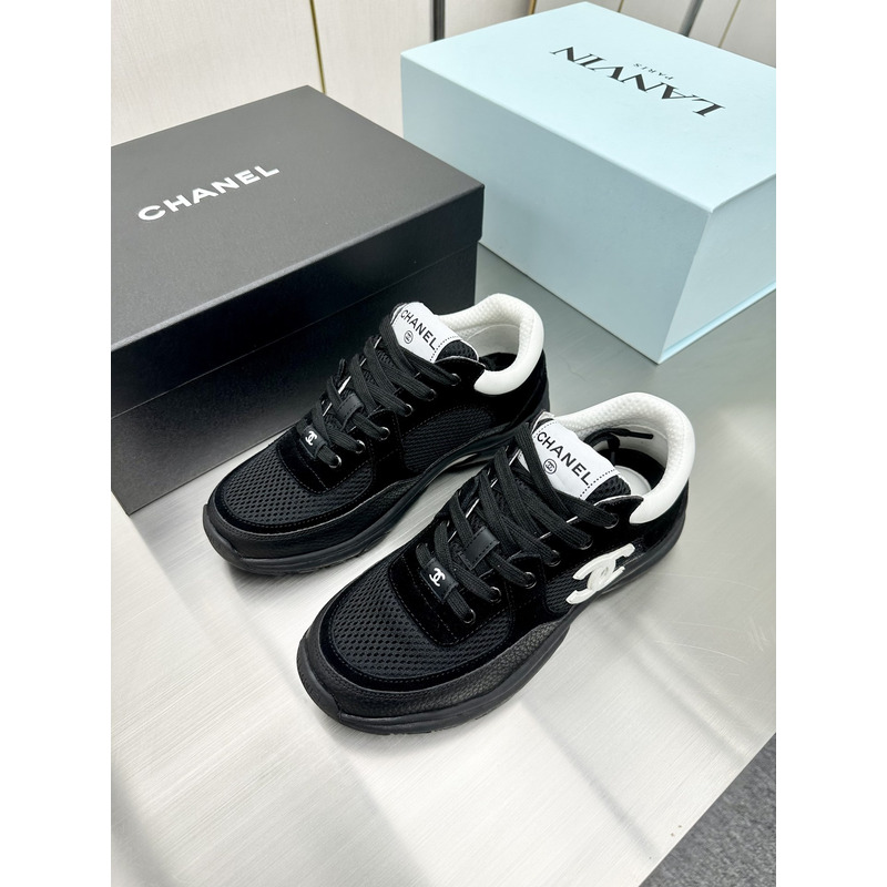 Ch*el low top trainer black white