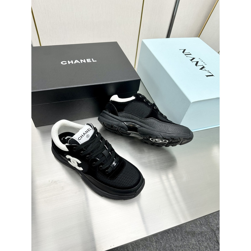 Ch*el low top trainer black white