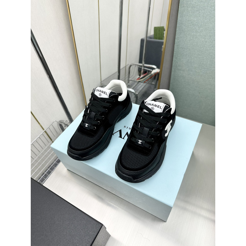 Ch*el low top trainer black white