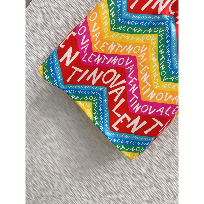 Valentino Chevron 24 Popeline Short Dress Multicolour