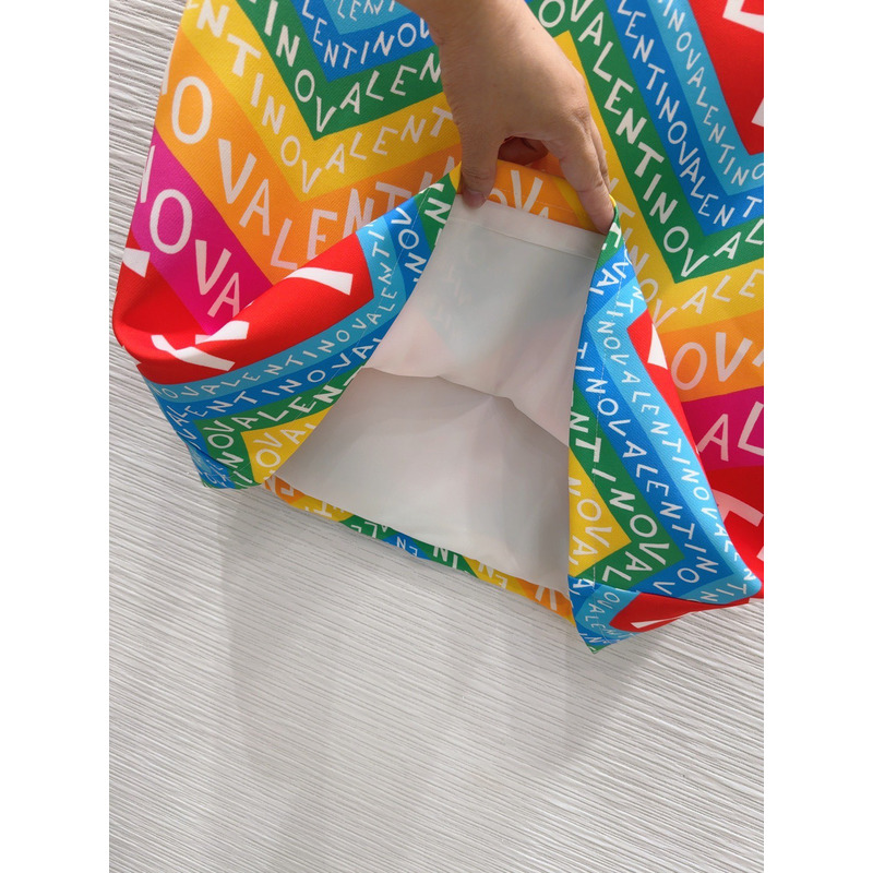 Valentino Chevron 24 Popeline Short Dress Multicolour