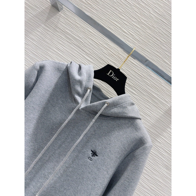 D*or ch**an D*or cd logo hoodie tracksuit in grey