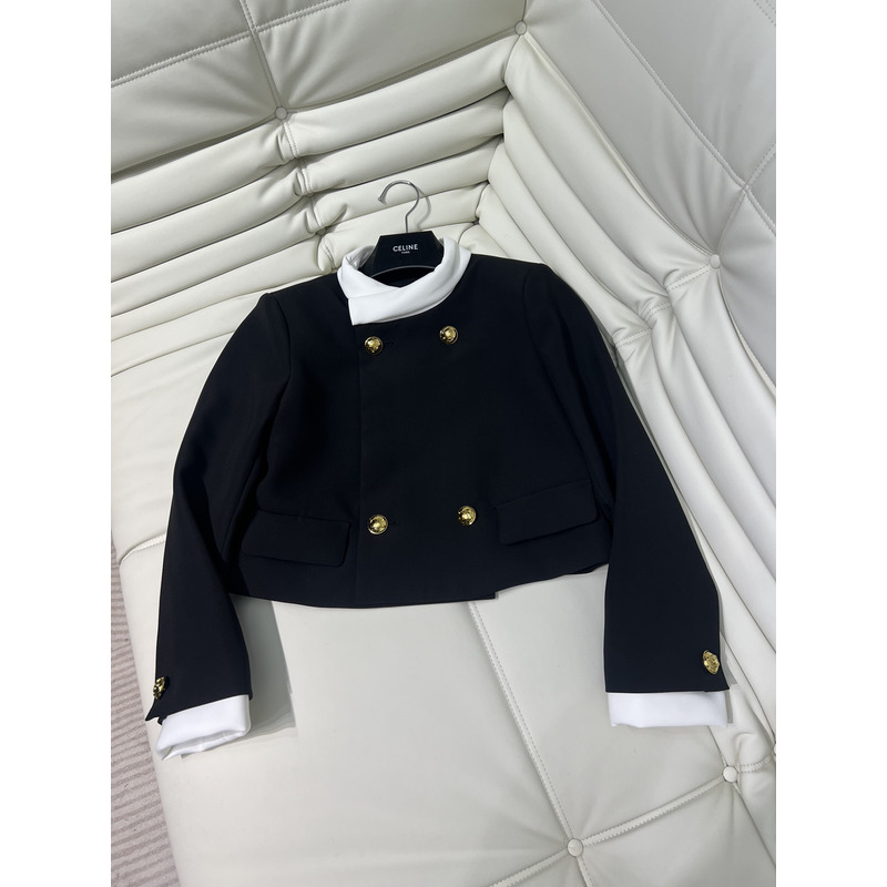 Ce**e cotton coat and skirt black