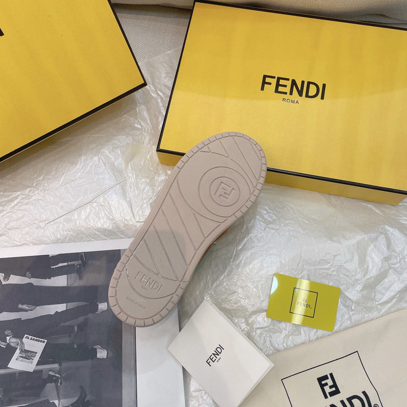 F**di match sneakers geeen and brown