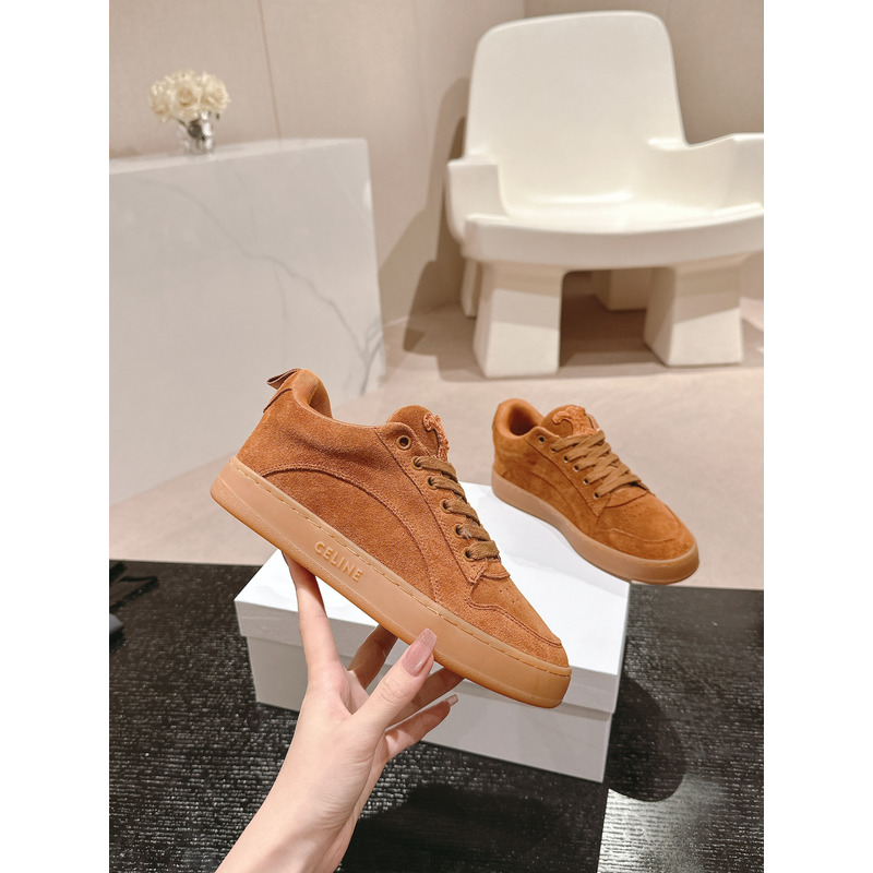 Ce**e trainer low lace-up sneaker in suede brown