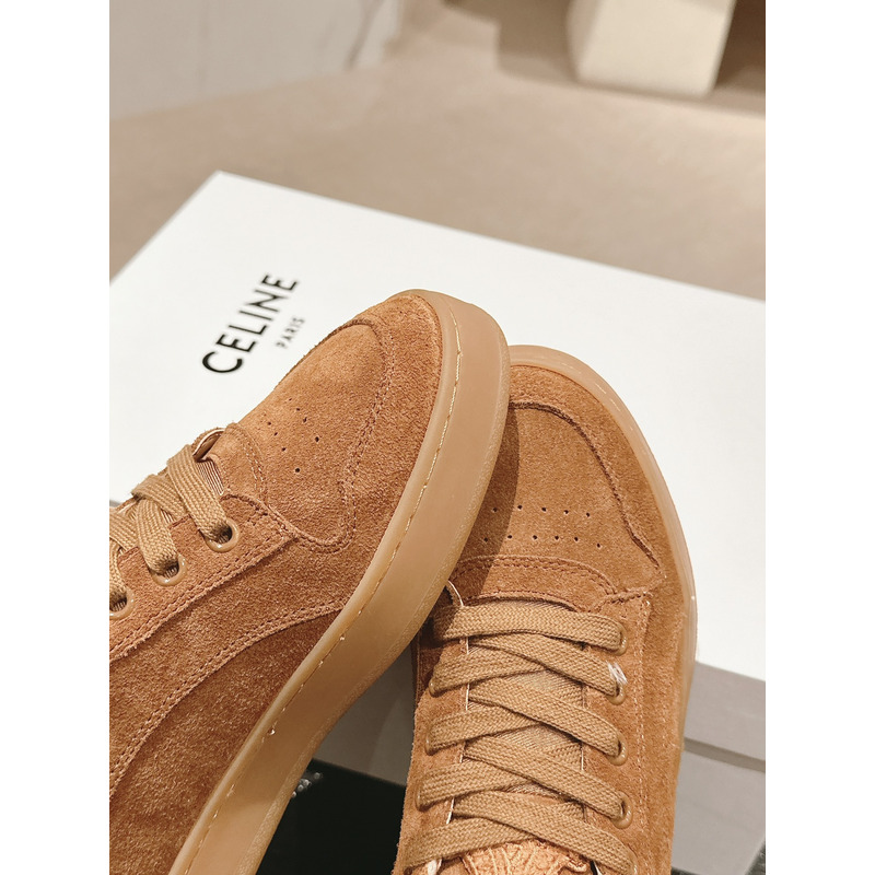 Ce**e trainer low lace-up sneaker in suede brown