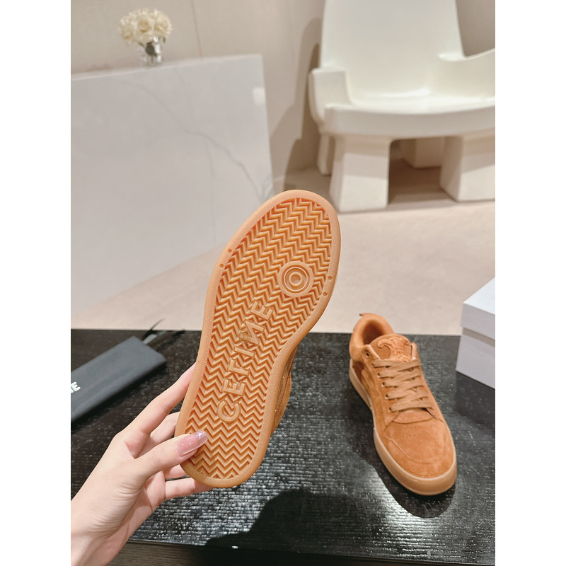 Ce**e trainer low lace-up sneaker in suede brown