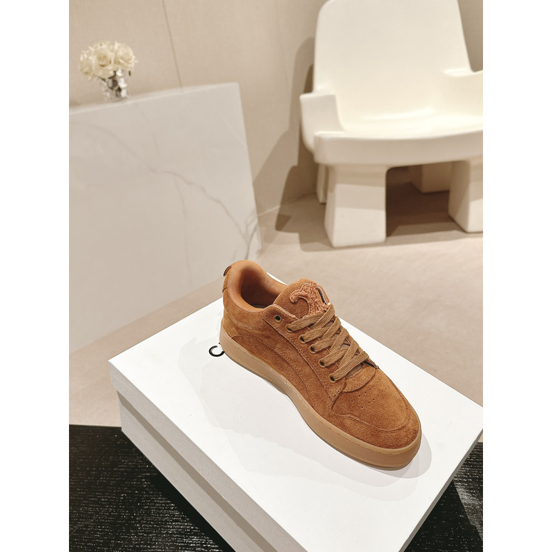 Ce**e trainer low lace-up sneaker in suede brown