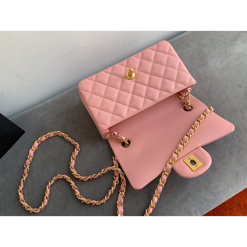 Ch*el classic flap cavier pink