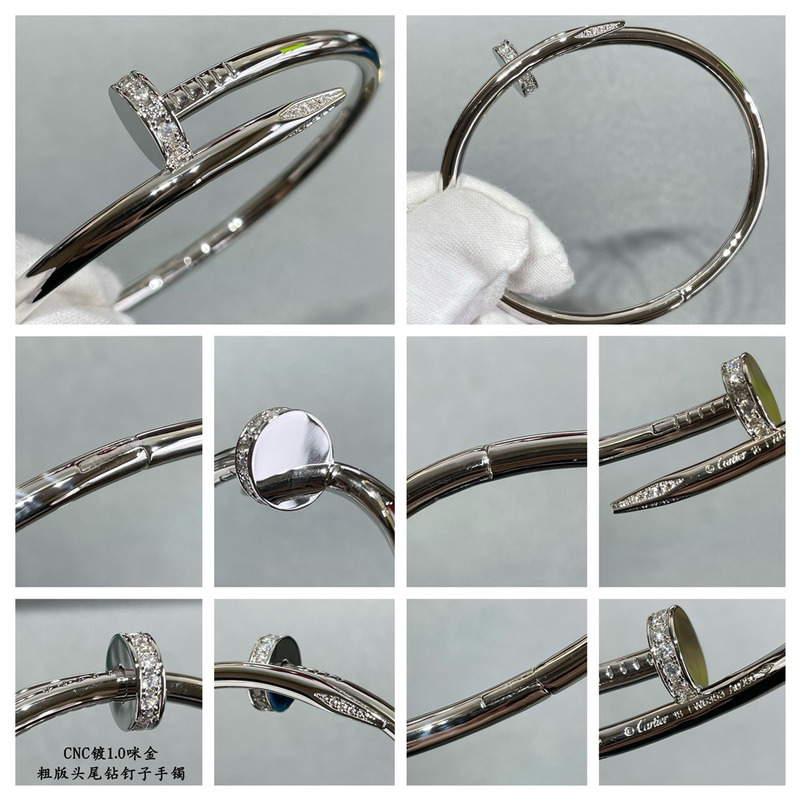 cartier juste un clou bracelet with Di*m*nds silver