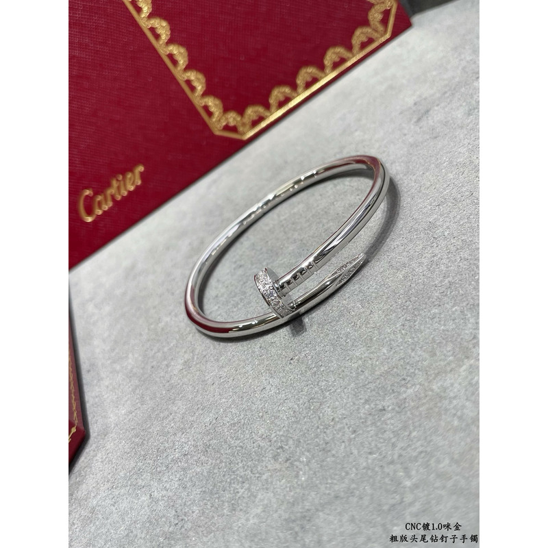 cartier juste un clou bracelet with Di*m*nds silver