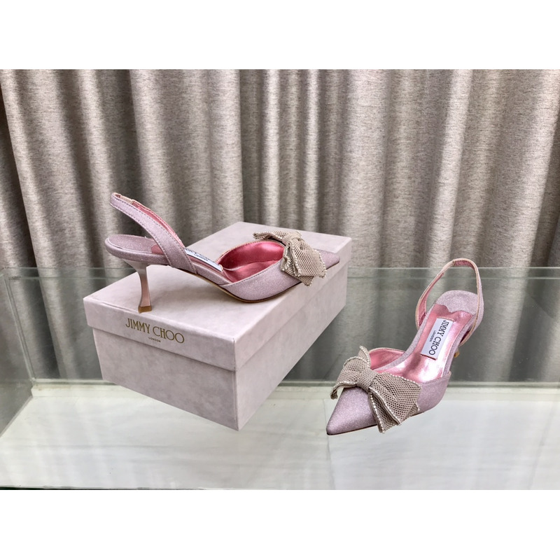 Jimmy Choo Brook SB 50 Fabric Glitter Pink