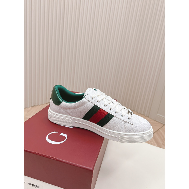 G*u*i ace sneaker with web in white