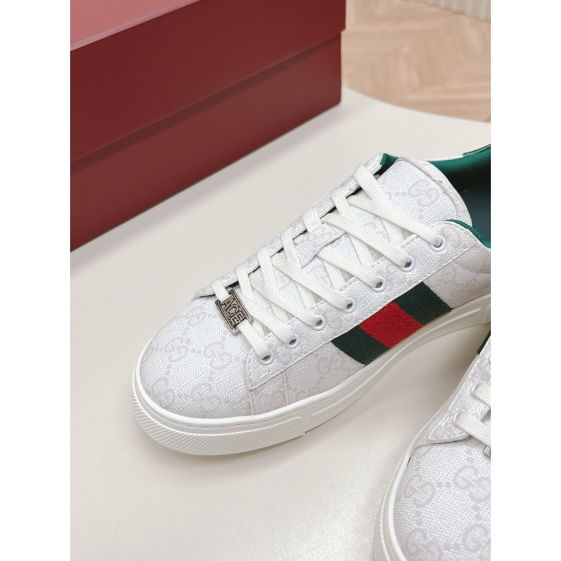 G*u*i ace sneaker with web in white
