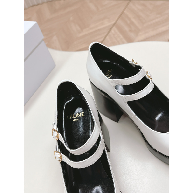 Ce**e mary jane heels in white