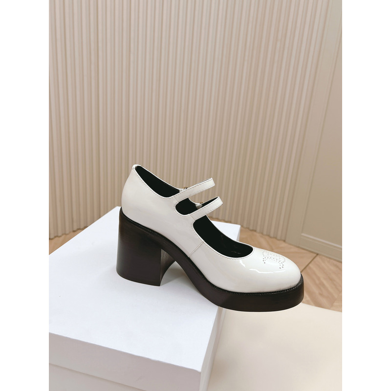 Ce**e mary jane heels in white