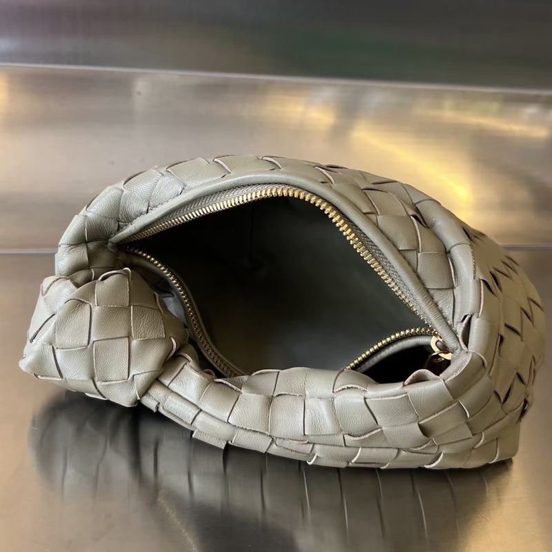 Bo*te*ga ve*ne*ta mini jodie intrecciato leather shoulder bag travertine