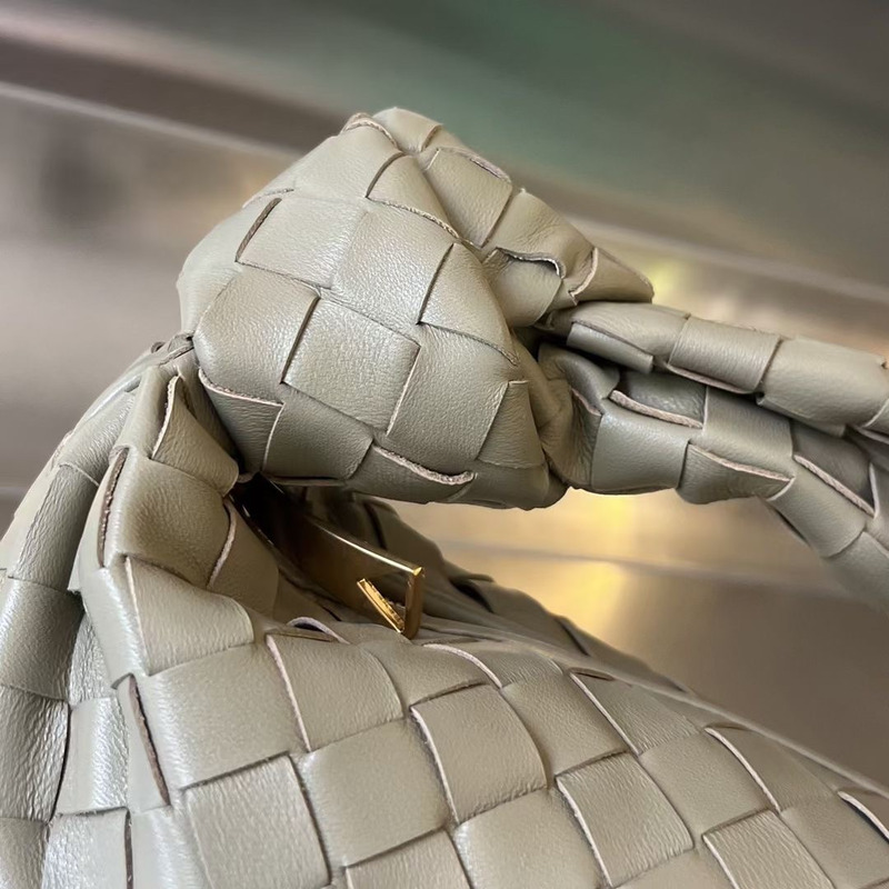 Bo*te*ga ve*ne*ta mini jodie intrecciato leather shoulder bag travertine