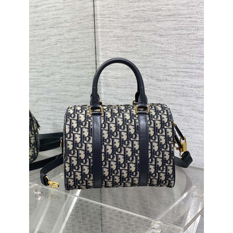D*or groove 25 bag dark blue D*or oblique jacquard