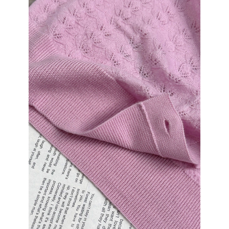 Ch*el knitted cardigan pink