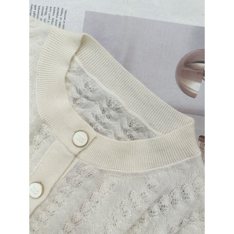 Ch*el knitted cardigan white