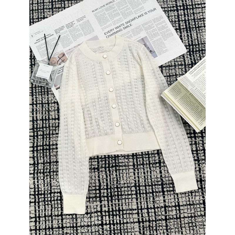 Ch*el knitted cardigan white