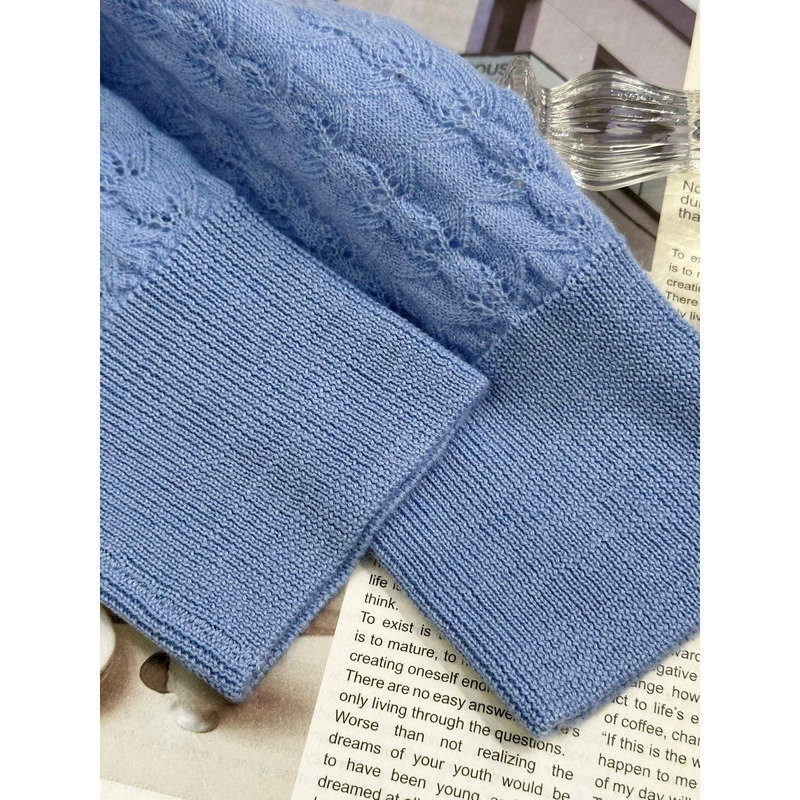 Ch*el knitted cardigan blue