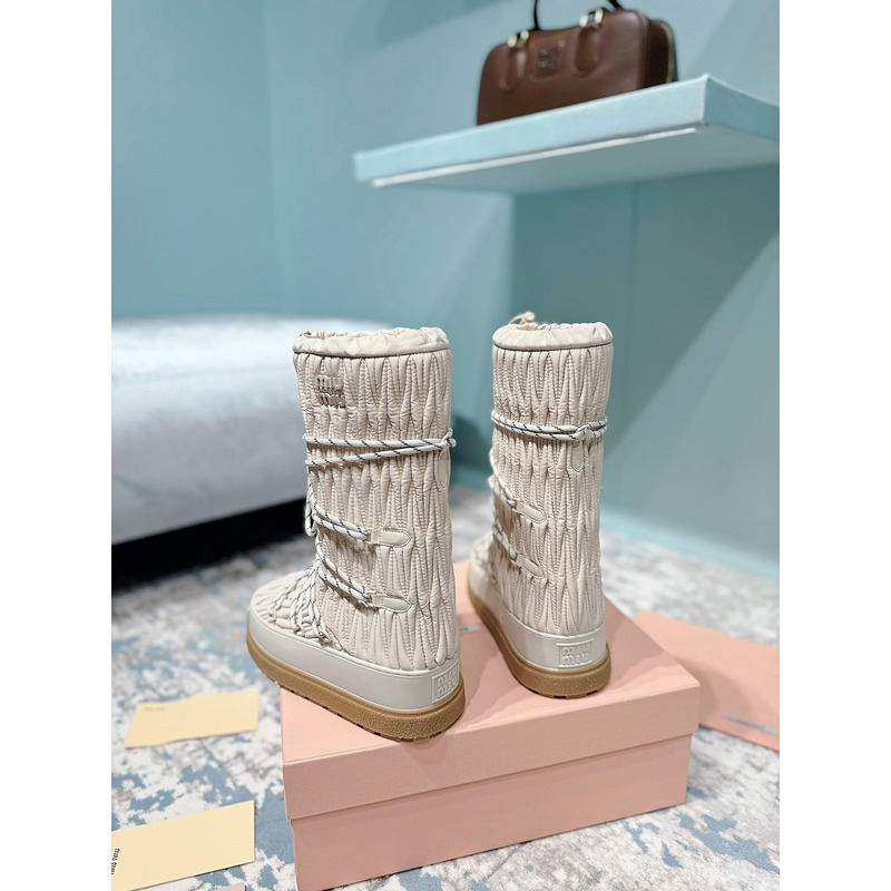 Miu Miu Snow Boots Beige