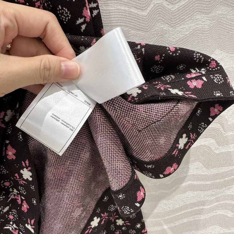 Ch*el long sleeves colorful mixed fiber black