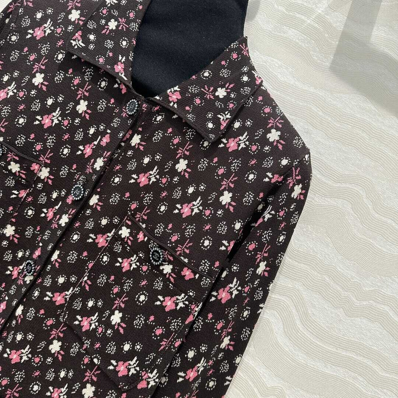 Ch*el long sleeves colorful mixed fiber black