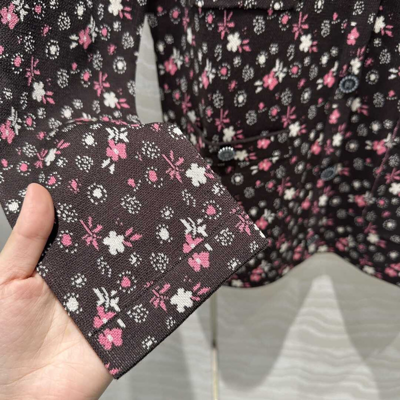 Ch*el long sleeves colorful mixed fiber black