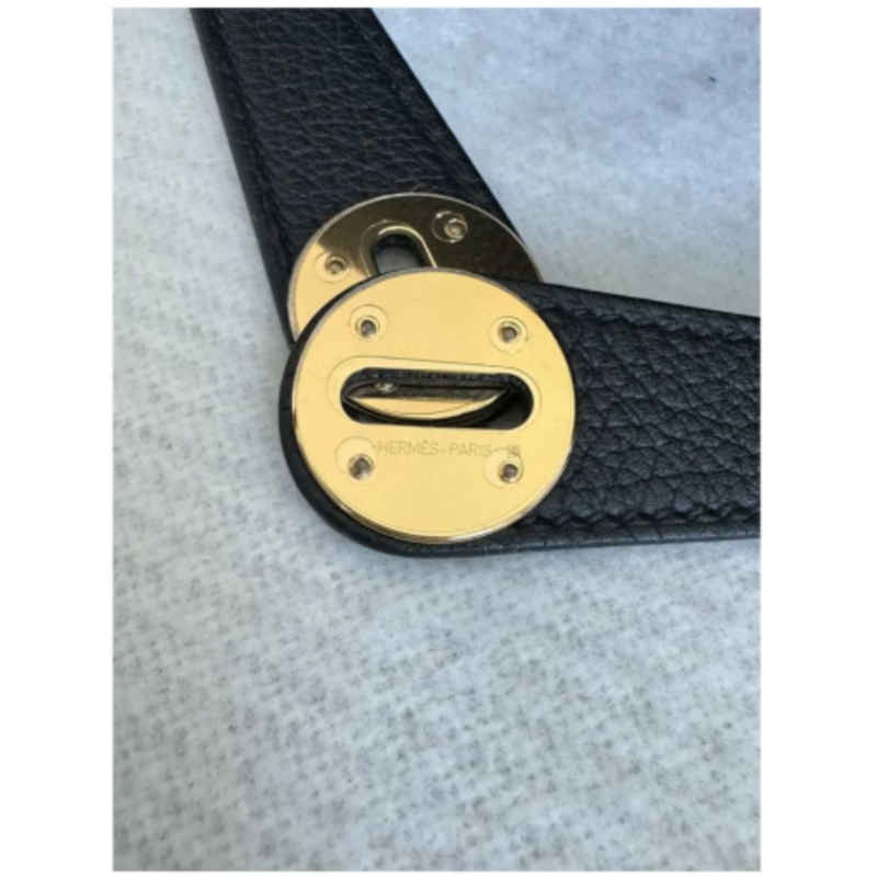 H**mes lindy 34 noir taurillon clemence leather black