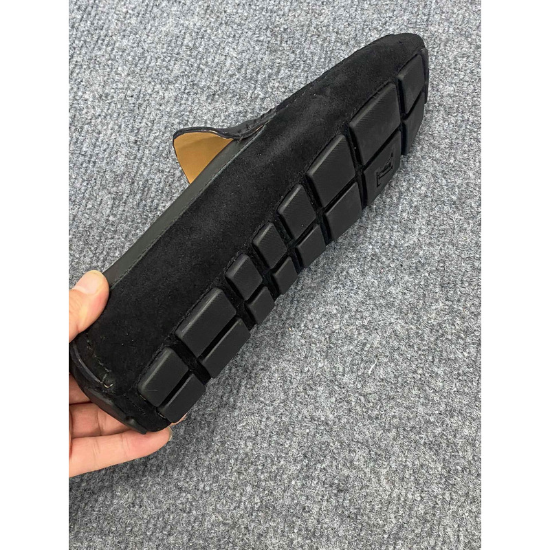 l**is V*t*n flat loafer suede leather black