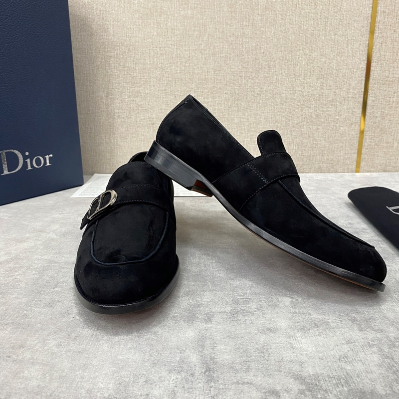 D*or logo suede loafer black