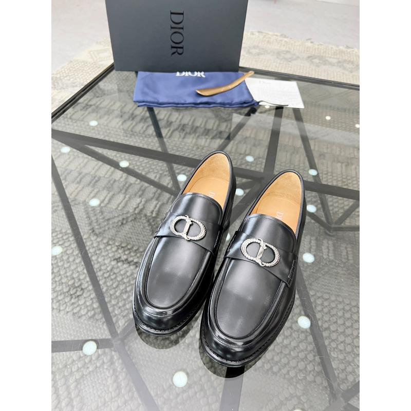 D*or granville polished calfskin loafer black