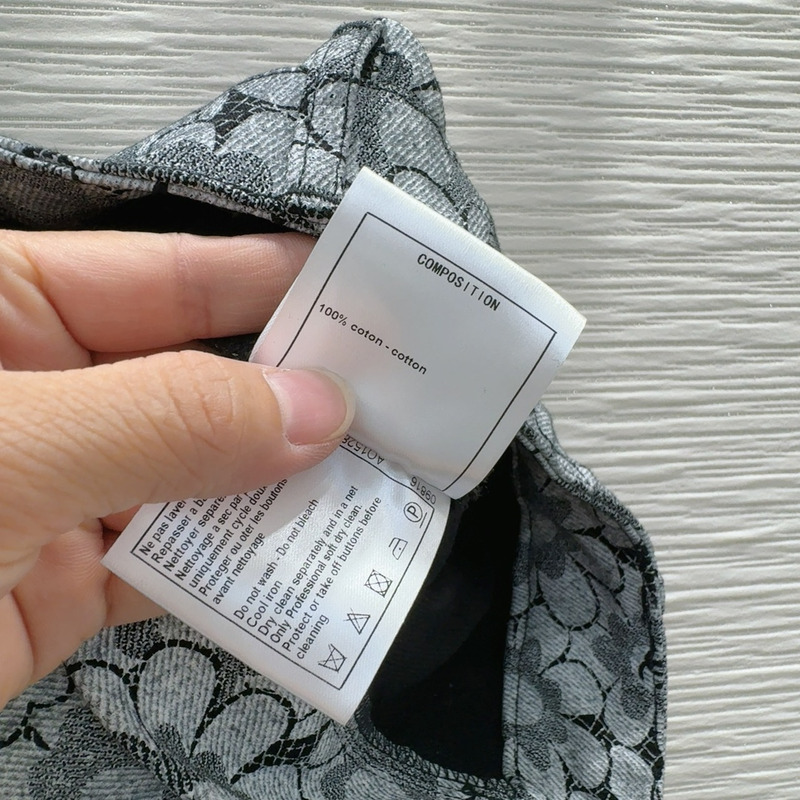 Ch*el skirt layered collage printed denim