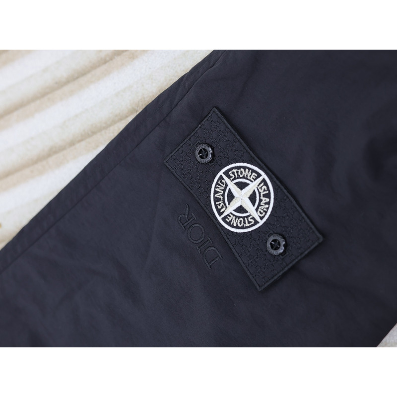 D*or x stone island habotai silk blend bomber jacket black