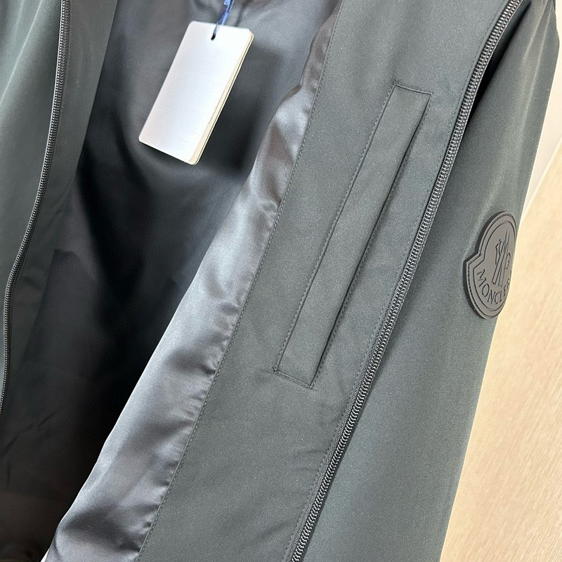 Moncler Zip-up Hoodie Jacket Black