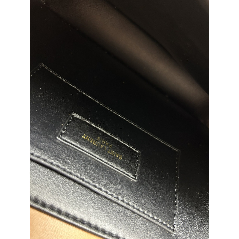 Saint Laurent Solferino Leather Bag Dark Brown