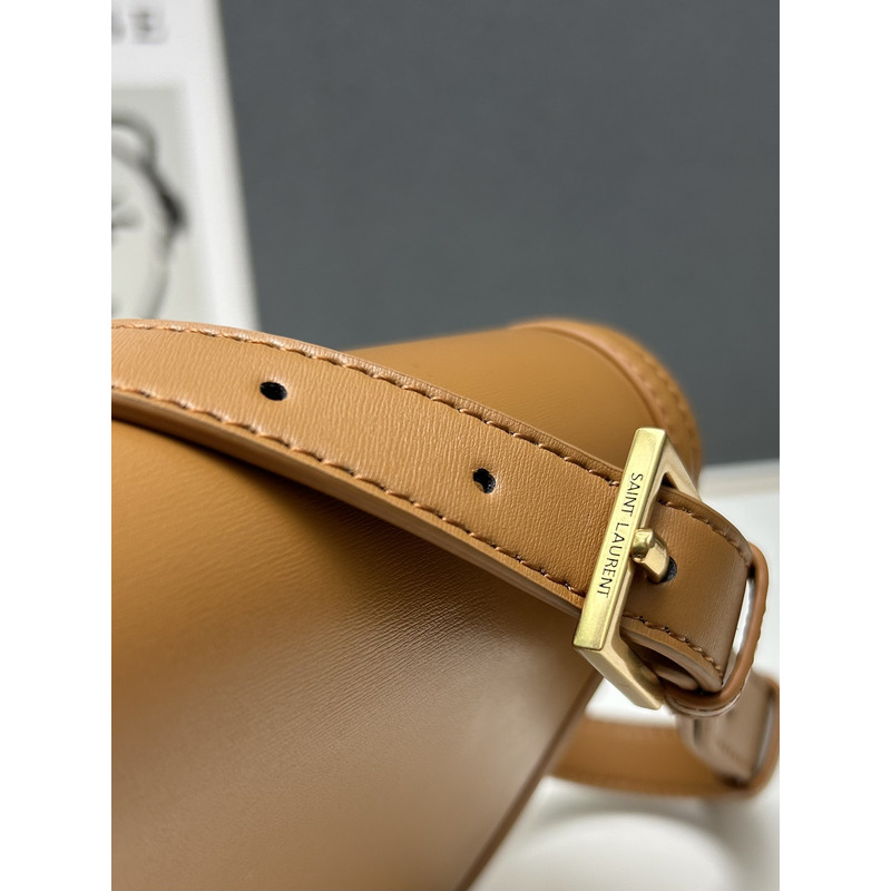 Saint Laurent Solferino Leather Bag Dark Brown