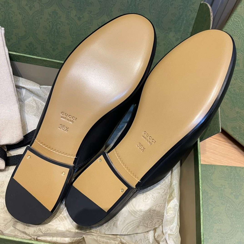 G*u*i horsebit leather backless loafers