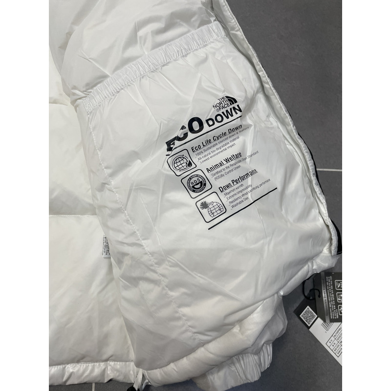 the n0*h F**e nuptse down jacket white