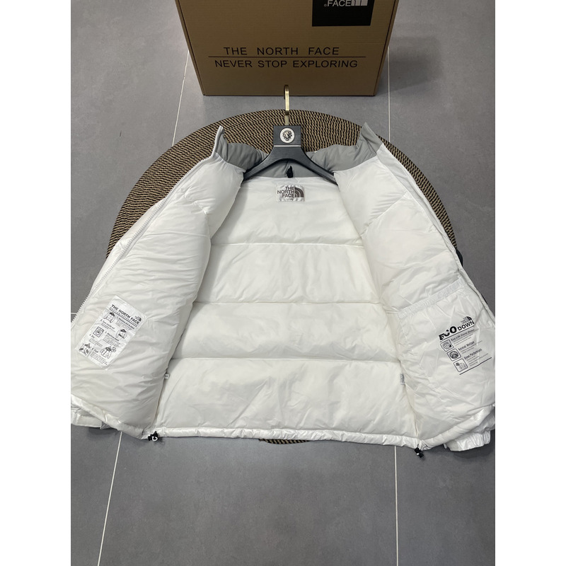 the n0*h F**e nuptse down jacket white