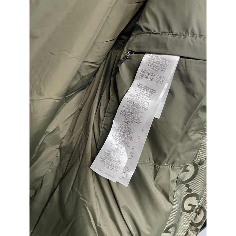 G*u*i jumbo canvas down jacket green